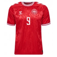 Dänemark Rasmus Hojlund #9 Heimtrikot EM 2024 Kurzarm